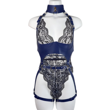 Women's PU Leather Body Suspenders / Ladies Body Bondage Garter Suit Underwear - EVE's SECRETS